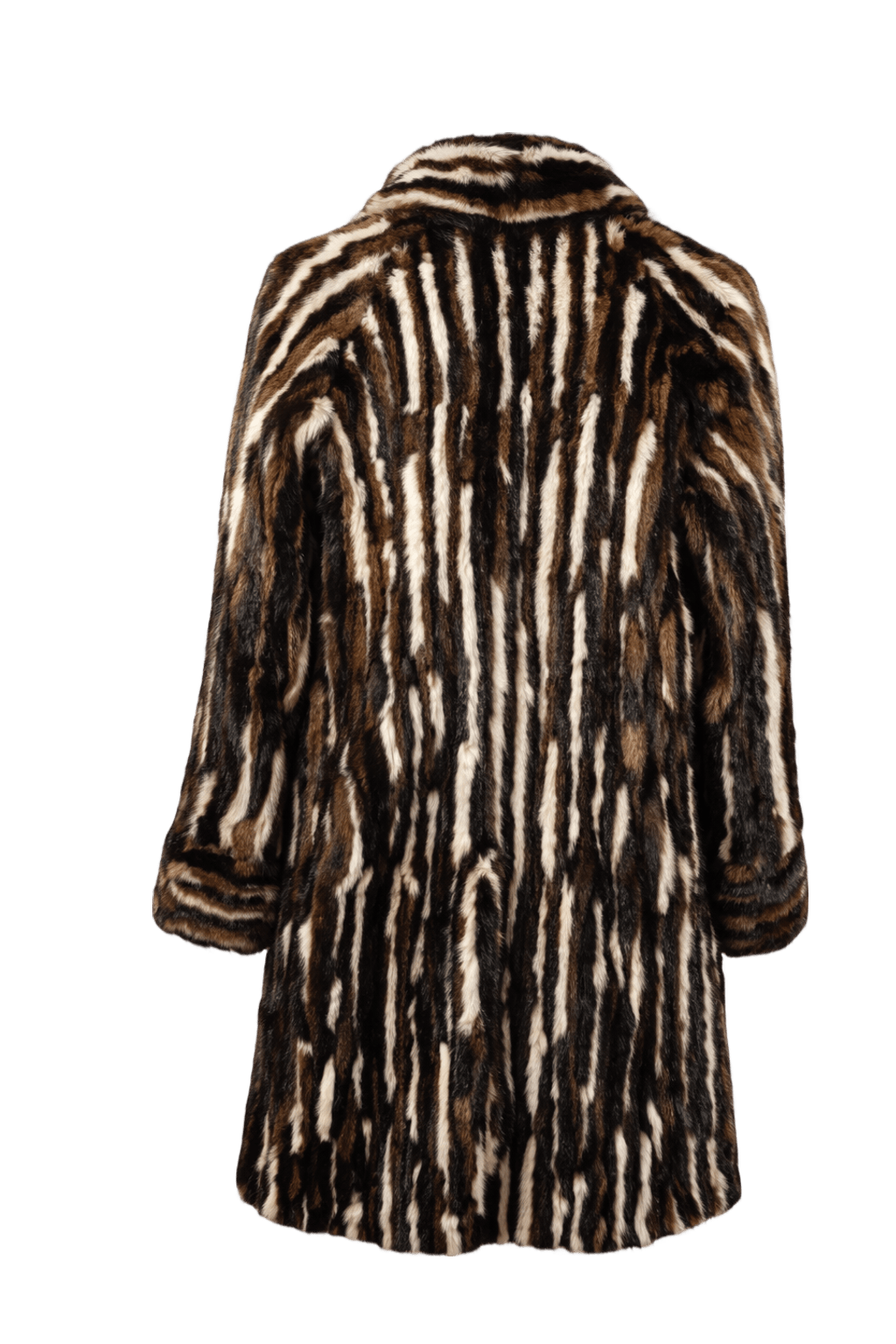 1980s Brown Fur Coat - Back View