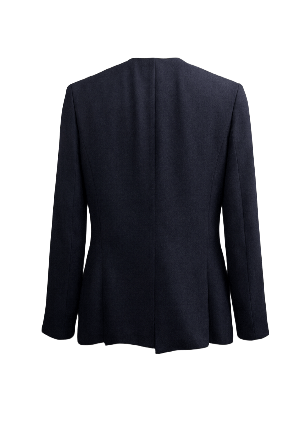 1980s Navy Blue Wool Blazer - Back View