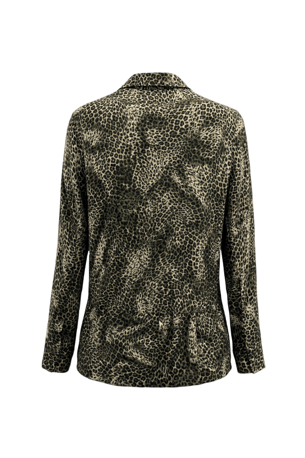 1990s Green Silk Blouse - Back View