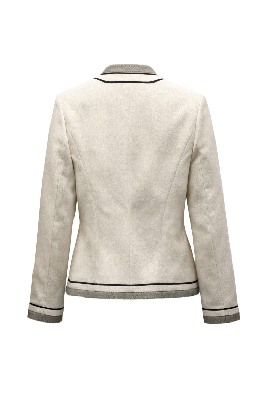 1990s Cream Wool Blend Blazer - Back View