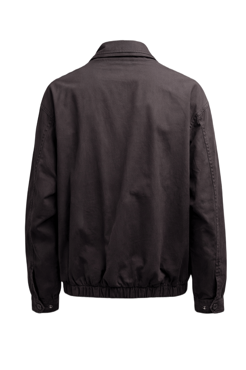 1990s Dark Brown Synthetic Blend Jacket - Back View