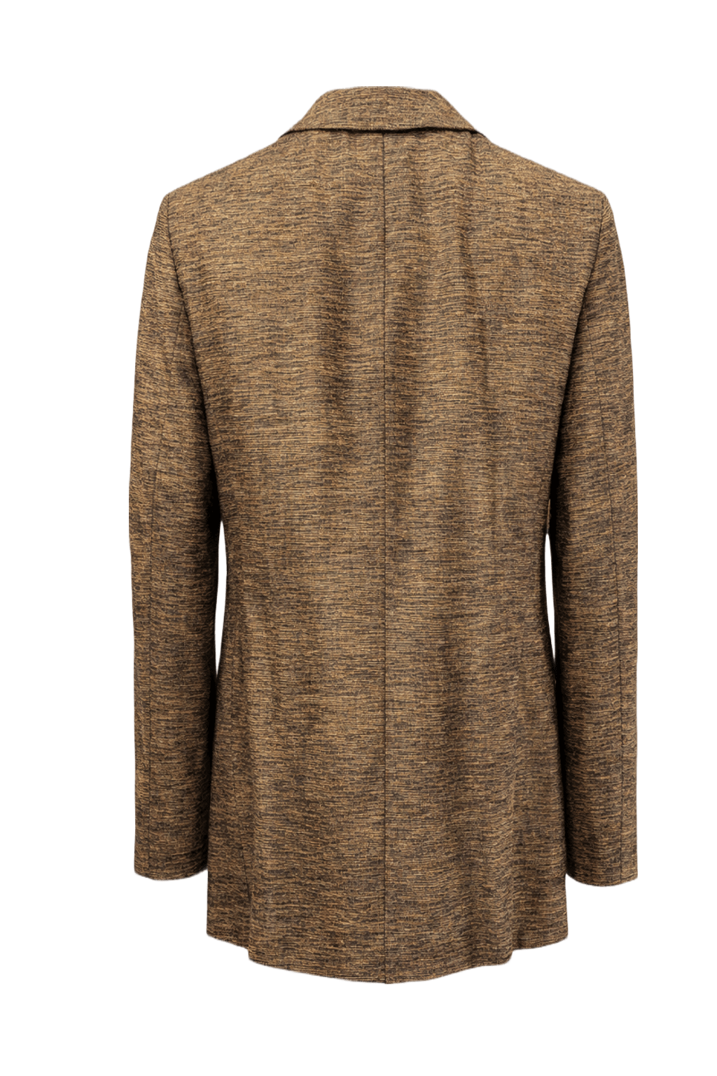 1970s Brown Synthetic Blend Blazer - Back View