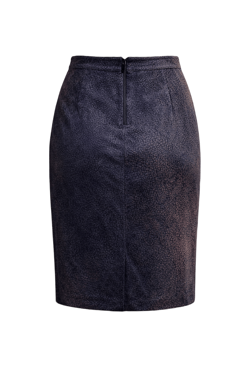 1990s Black Synthetic Blend Skirt - Back View