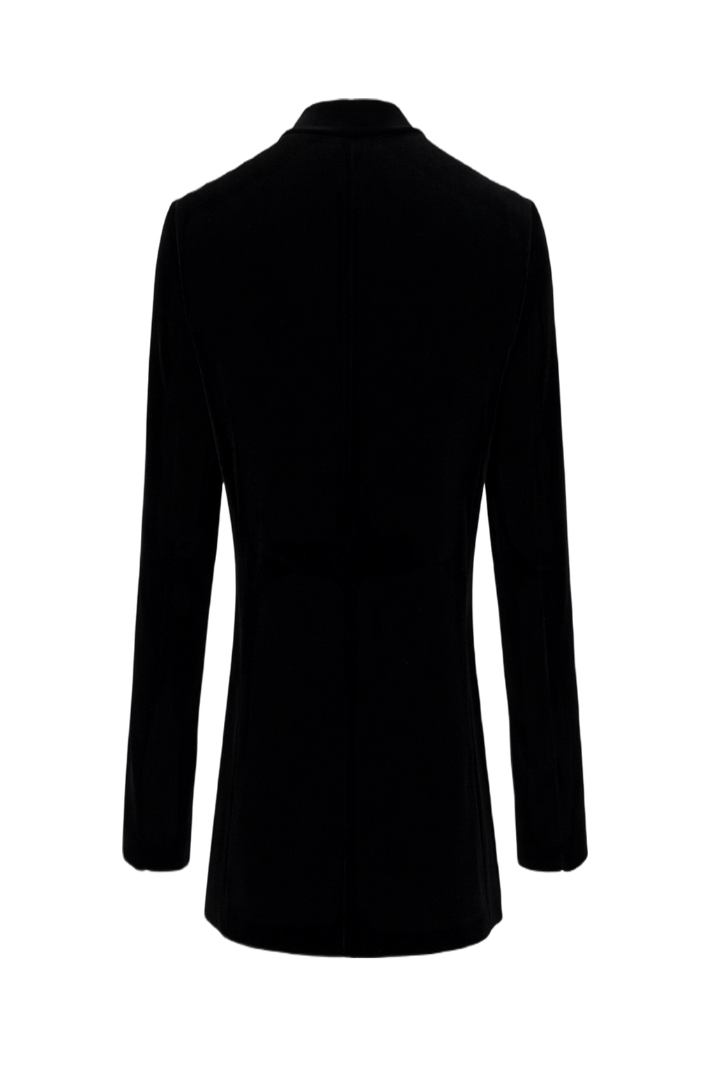 70s Black Velvet Jacket - Back View