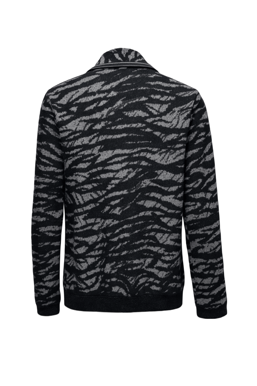 80s Black Synthetic Blend Jacket - Back View