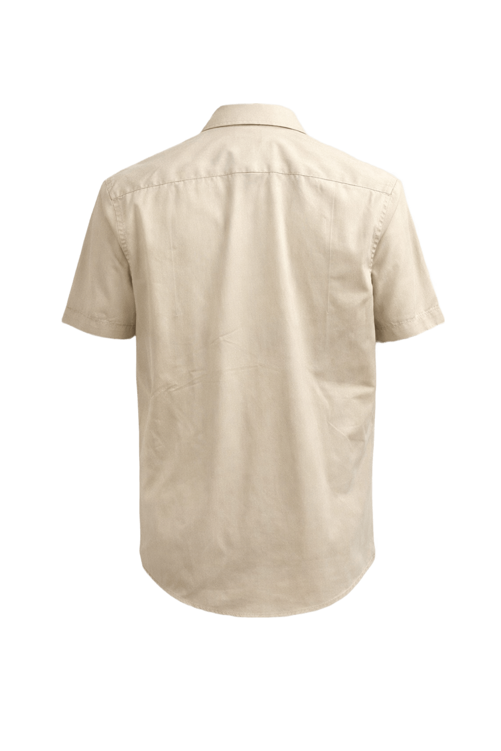 1990s Beige Cotton Shirt - Back View