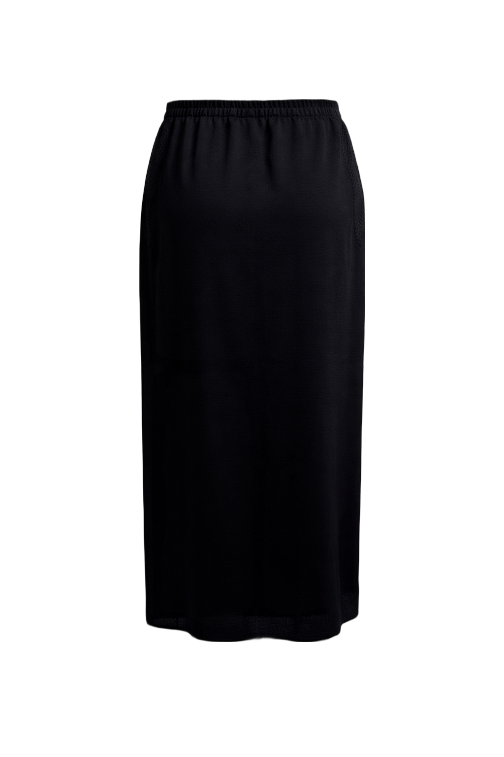 1970s Black Unknown Skirt - Back View