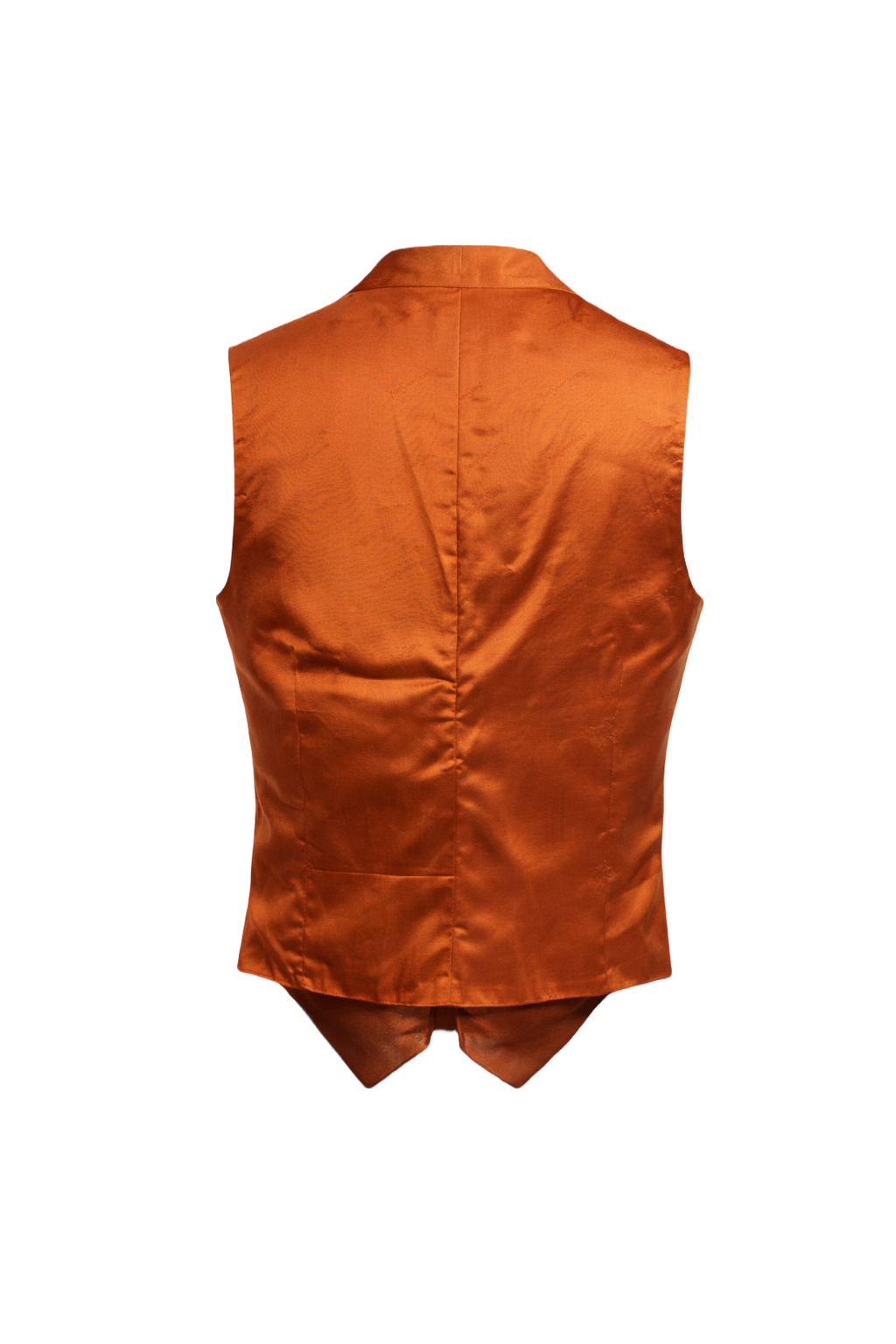 1970s Rust Brown Synthetic Blend Vest - Back View