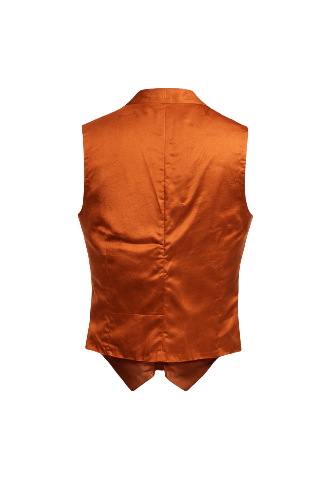1970s Rust Brown Synthetic Blend Vest - Back View