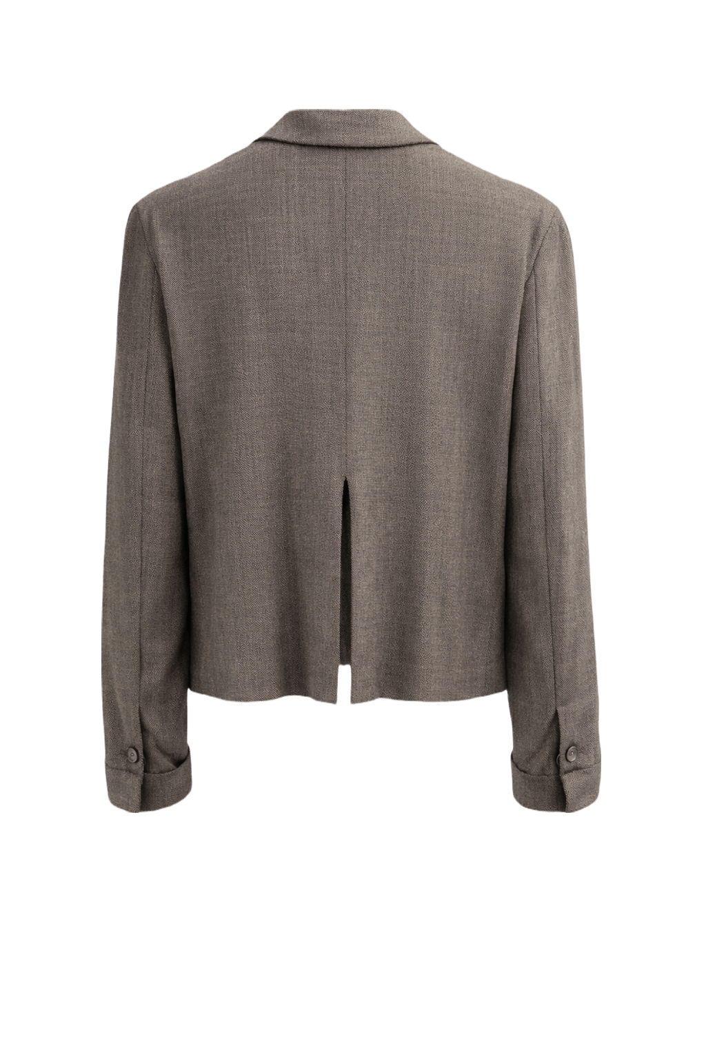 1990s Taupe Wool Blend Blazer - Back View