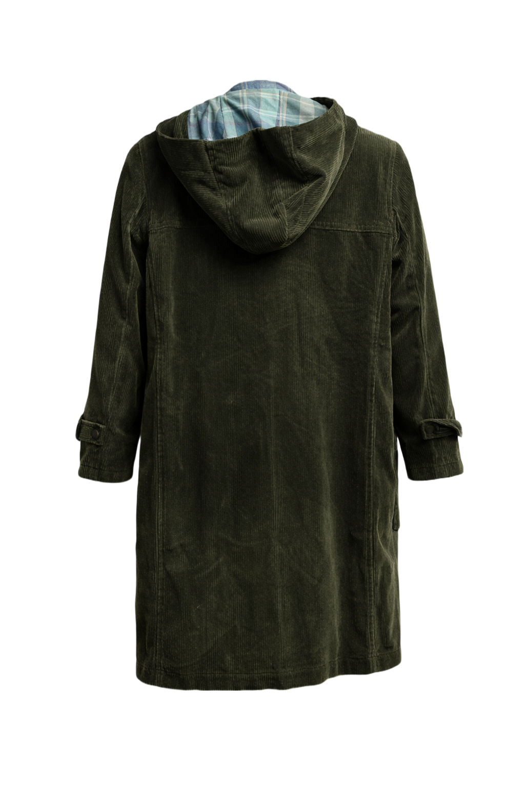 1970s Olive Green Corduroy Coat - Back View