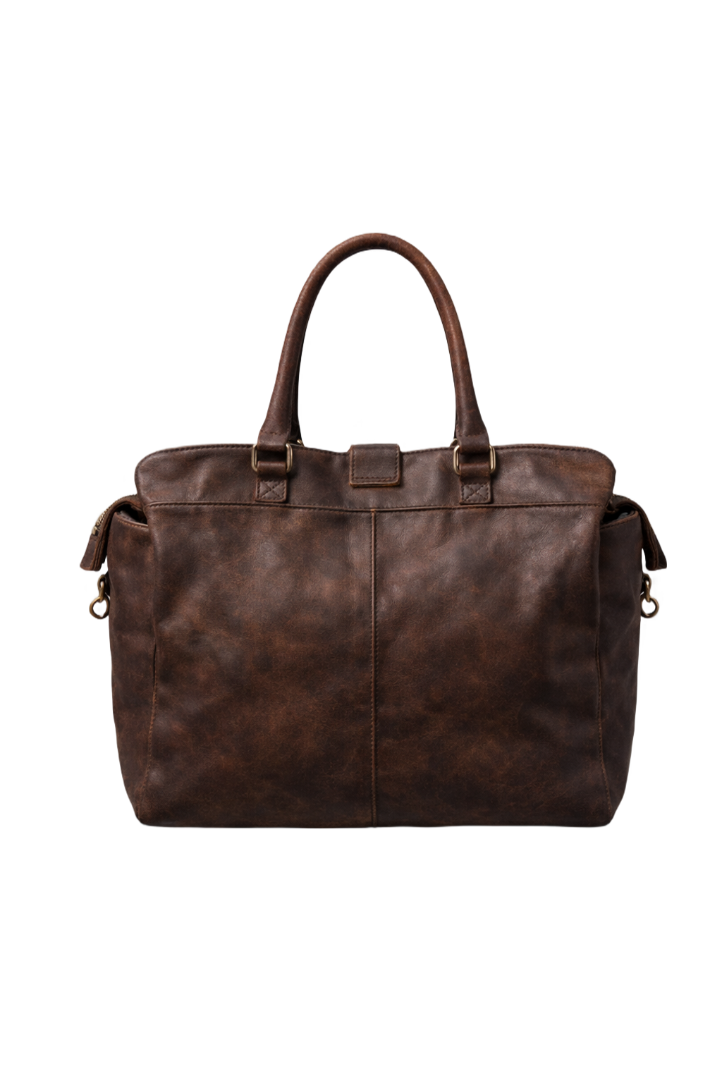 1990s Brown Leather Bag - Back View