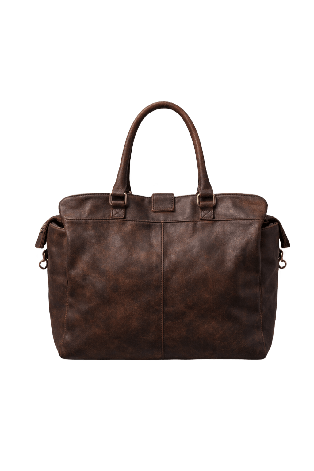 1990s Brown Leather Bag - Back View