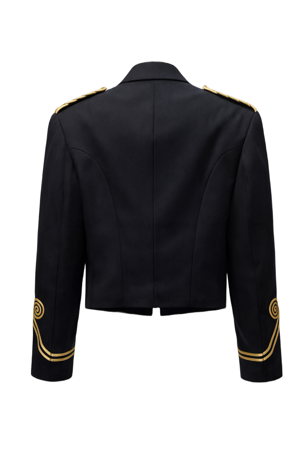 1940s Black Wool Blend Mens Blazer - Back View