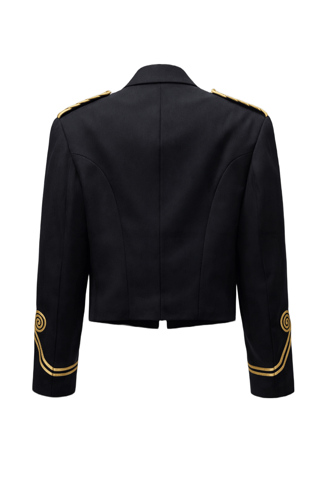 1940s Black Wool Blend Mens Blazer - Back View