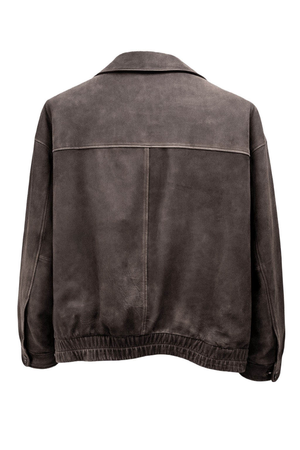 1990s Dark Brown Leather Jacket - Back View