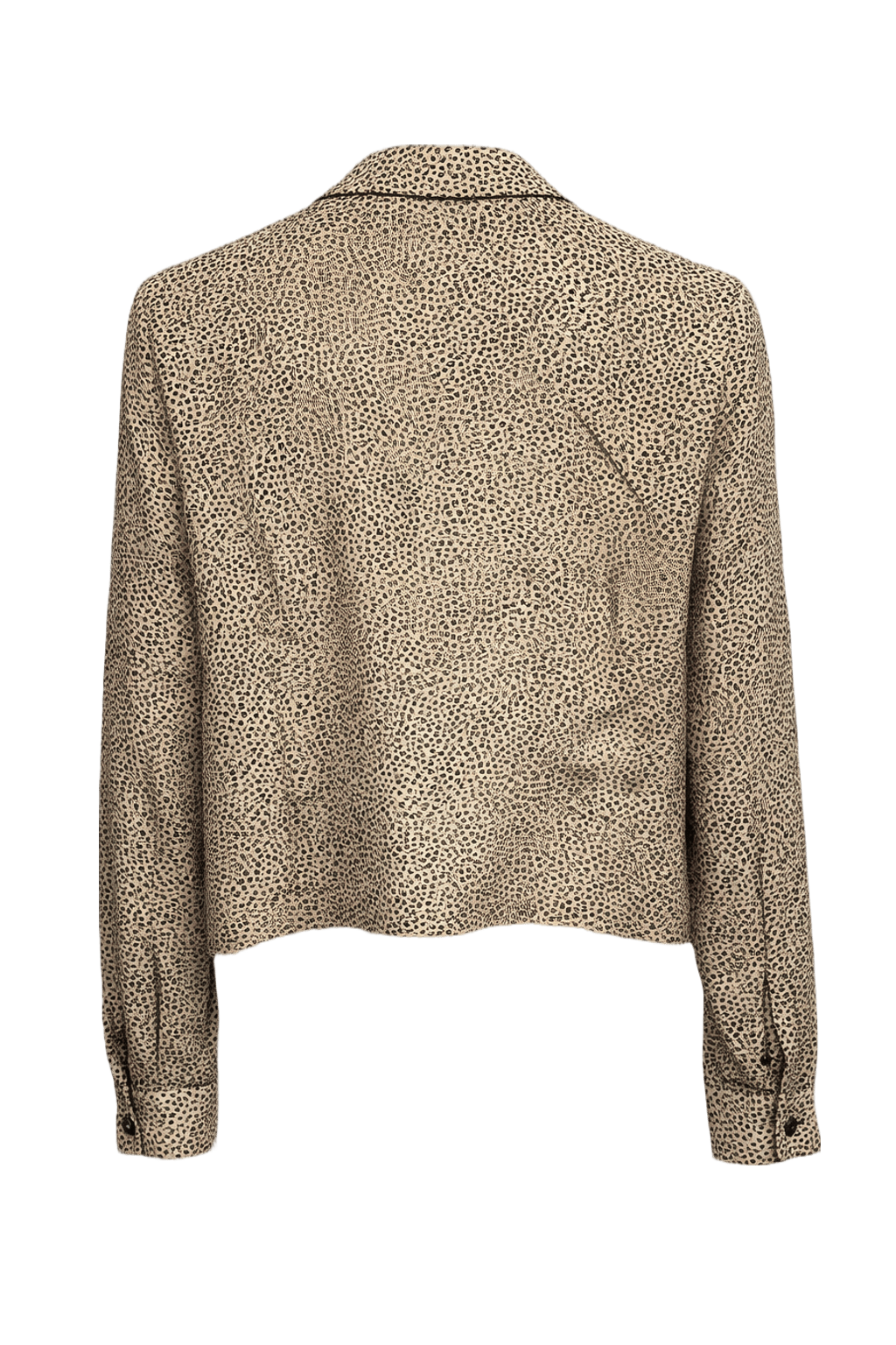 1990s Beige Silk Blend Blouse - Back View
