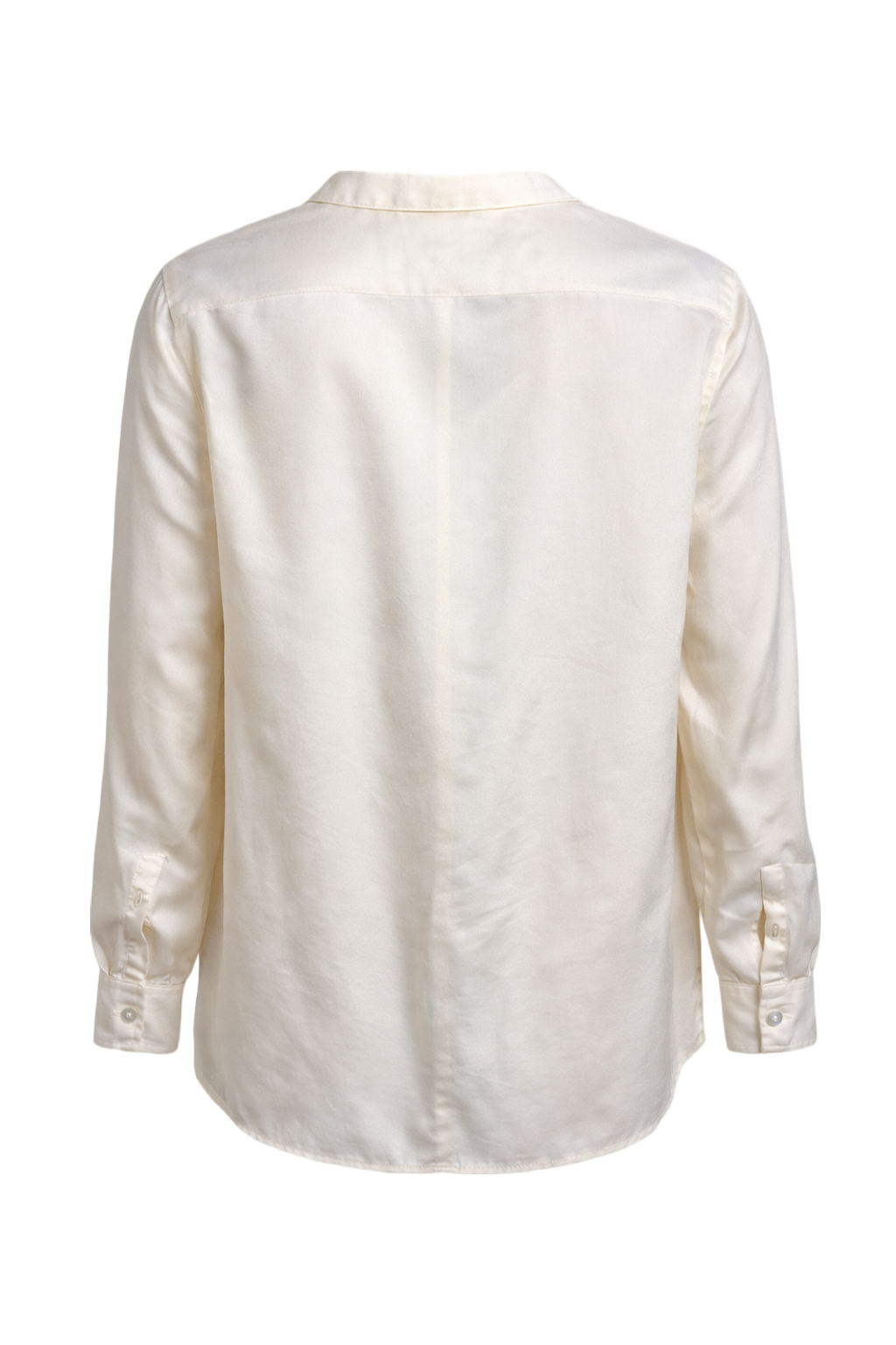 1980s Cream Silk Blend Blouse - Back View