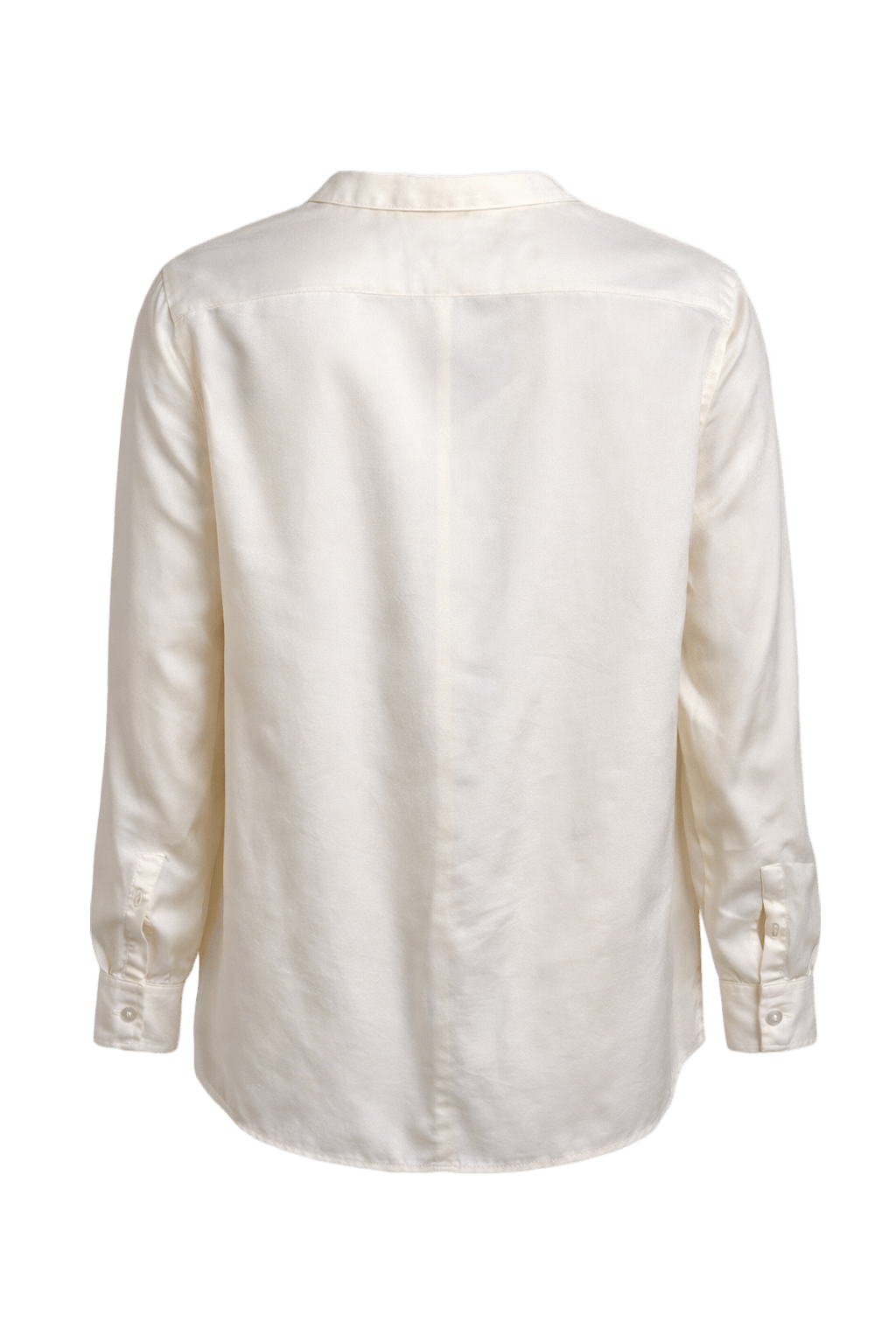 1980s Cream Silk Blend Blouse - Back View