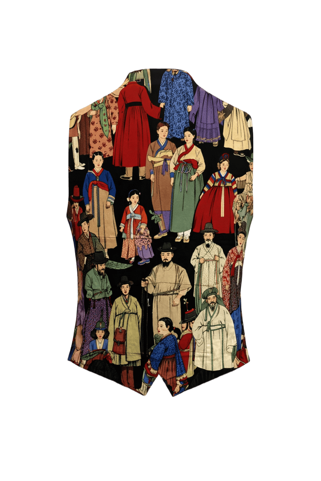 1970s Multi-Color Cotton Vest - Back View