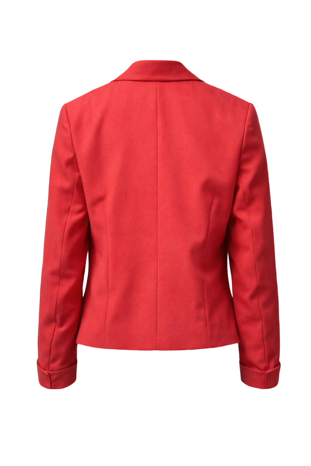1980s Red Wool Blend Blazer - Back View