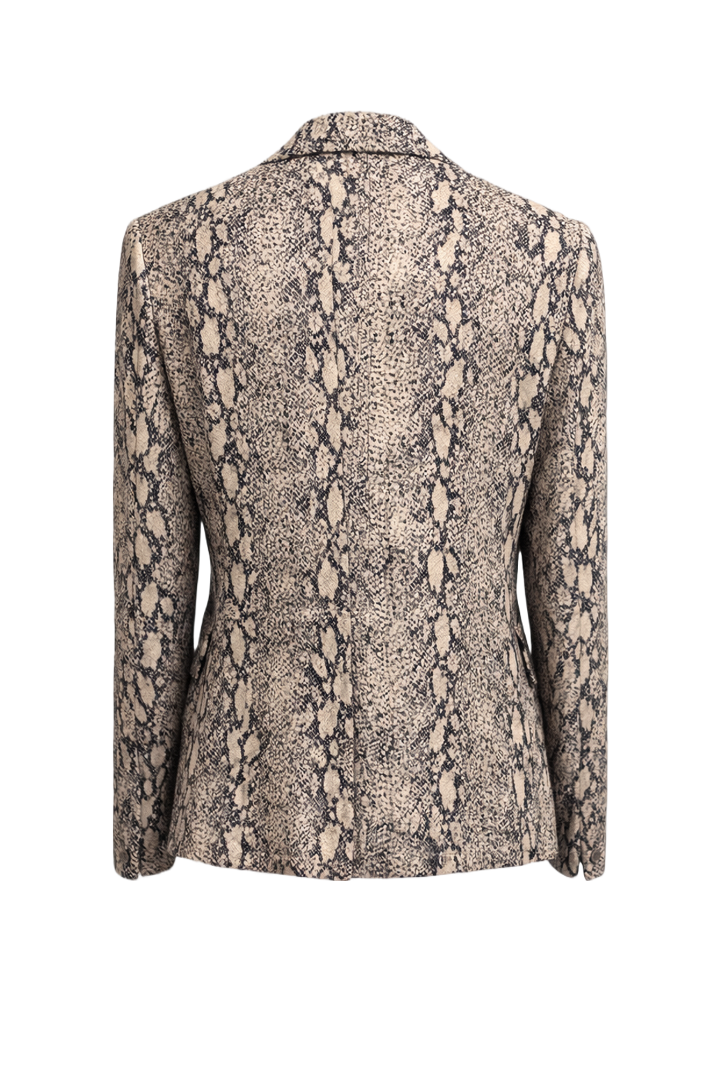 1990s Grey Wool Blend Blazer - Back View