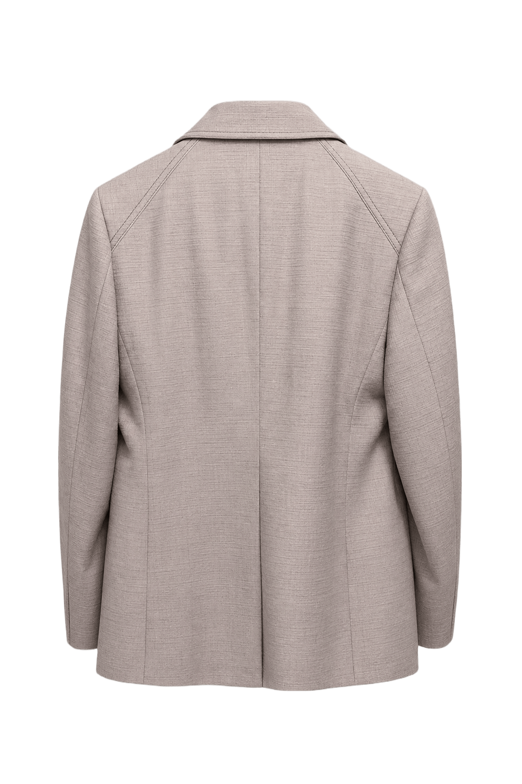 1970s Beige Polyester Blend Jacket - Back View
