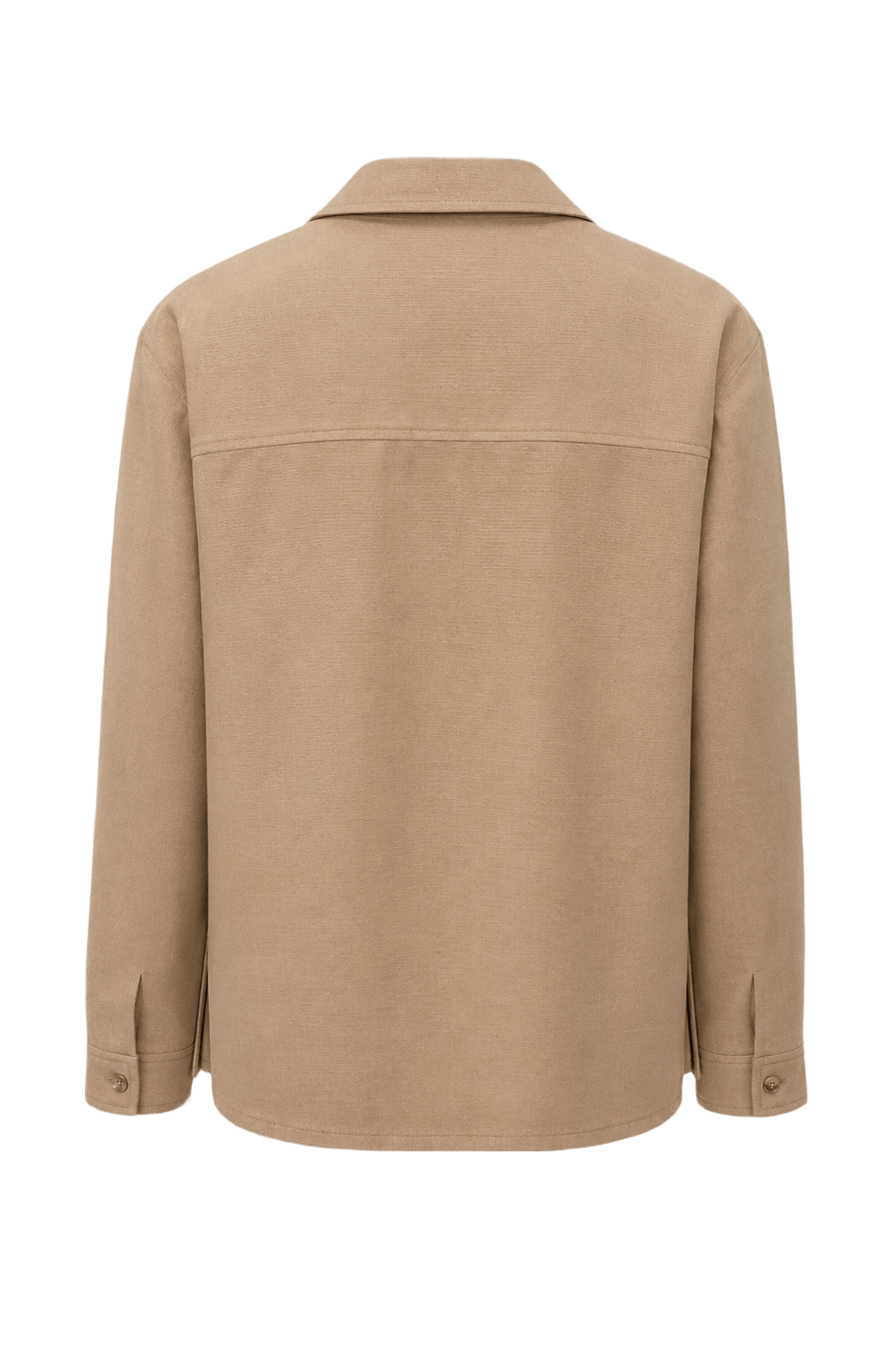 1970s Beige Polyester Jacket - Back View