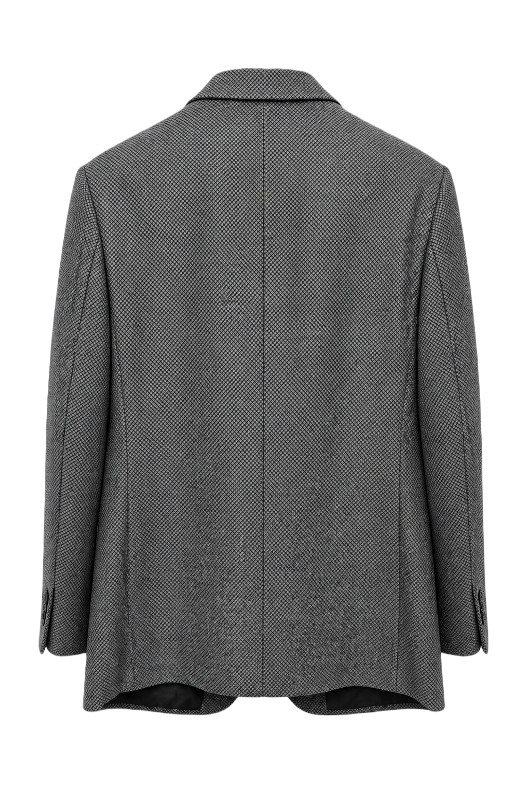 1980s Grey Wool Blazer - Back View