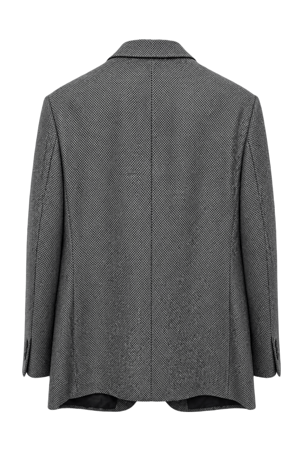1980s Grey Wool Blazer - Back View