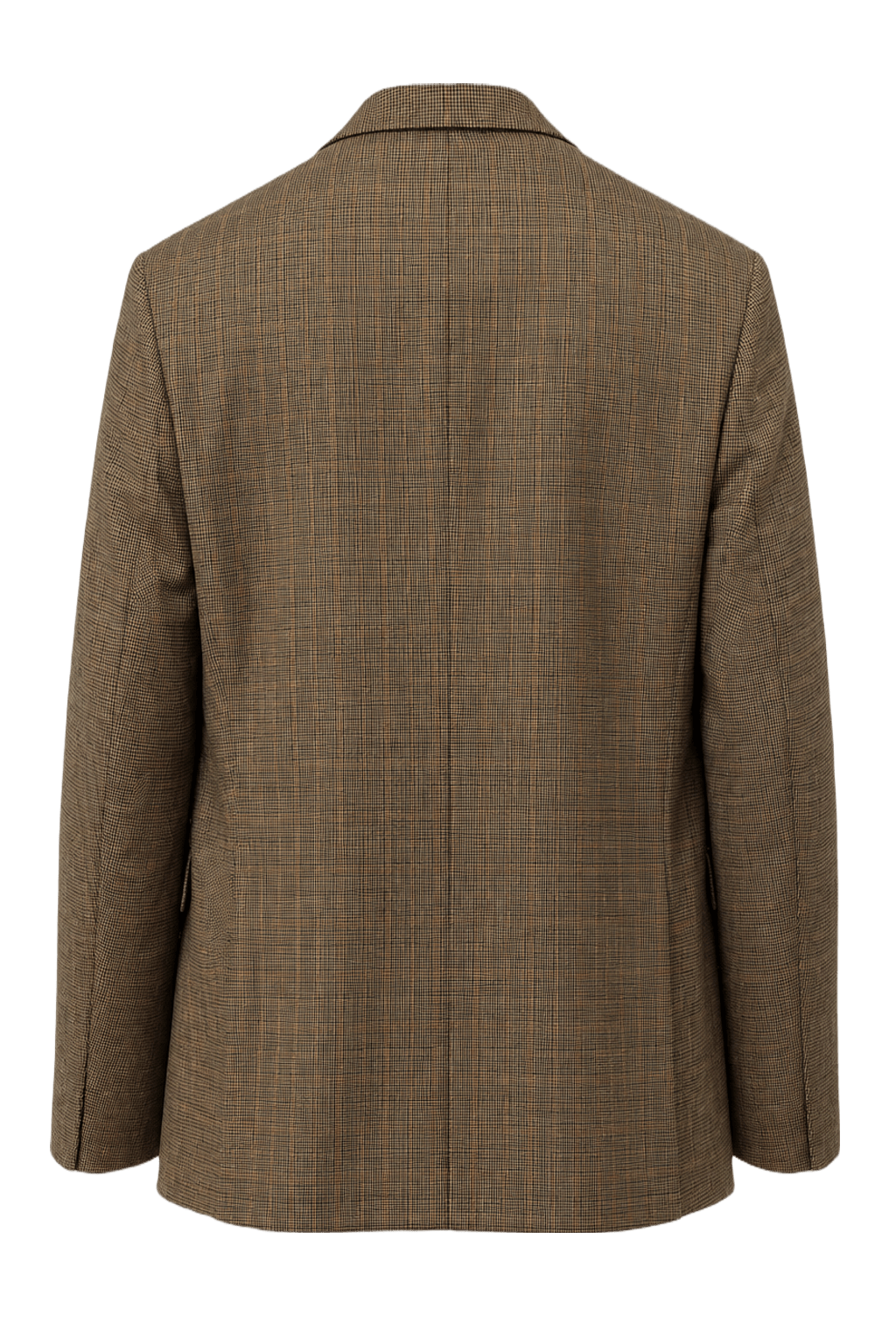 1970s Brown Wool Blazer - Back View