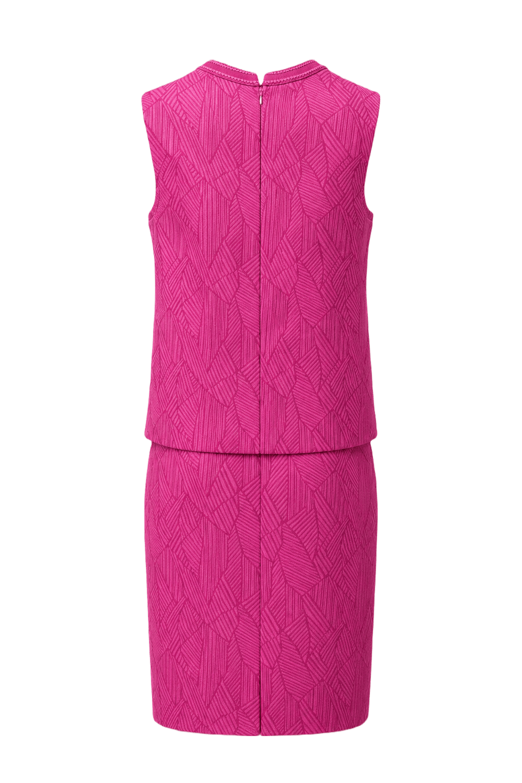 1960s Bright Pink Top and Skirt Set - Back View