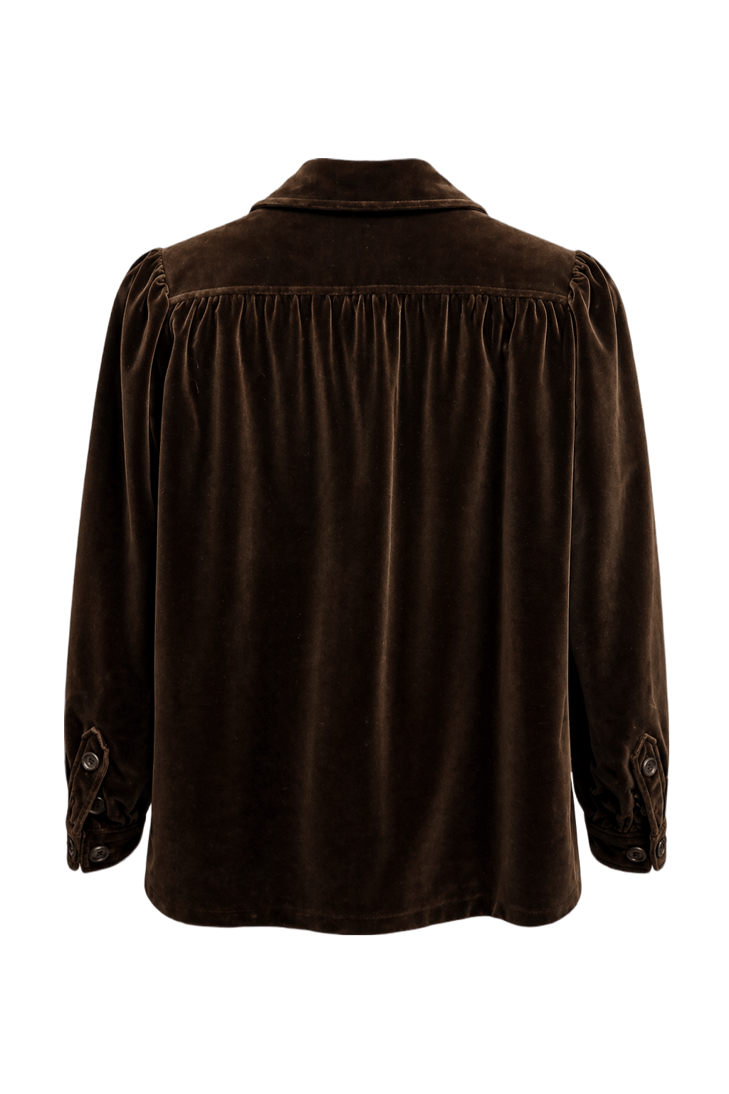 1970s Dark Brown Velvet Jacket - Back View