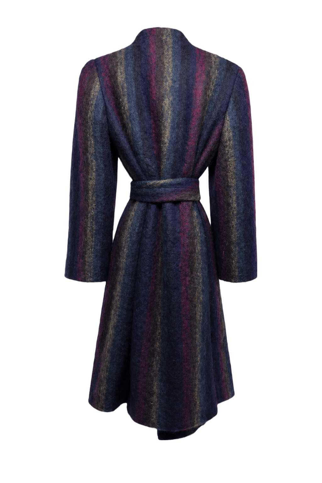 1970s Navy Blue Wool Coat - Back View