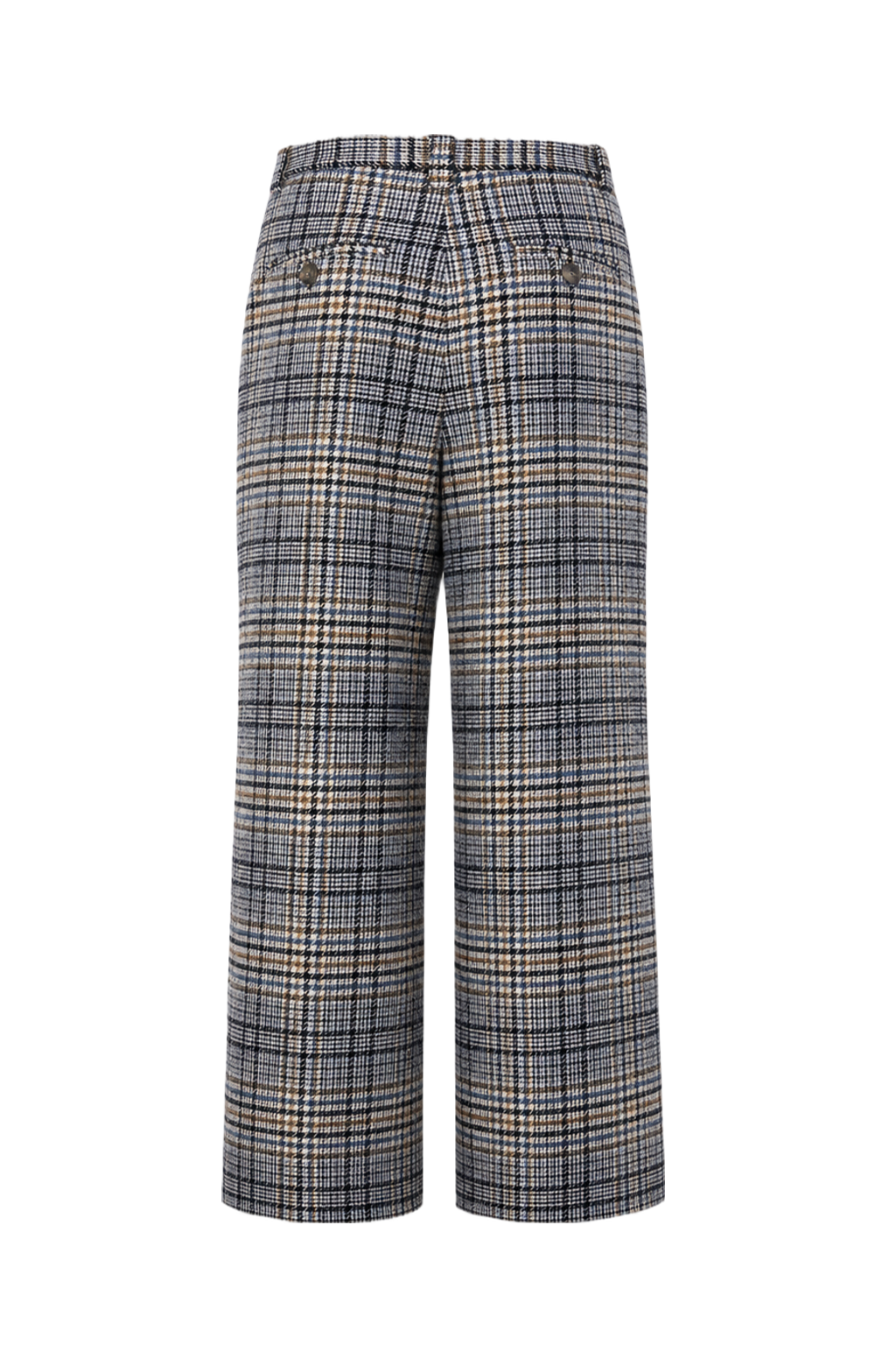 1960s Navy Blue Wool Blend Trousers - Back View