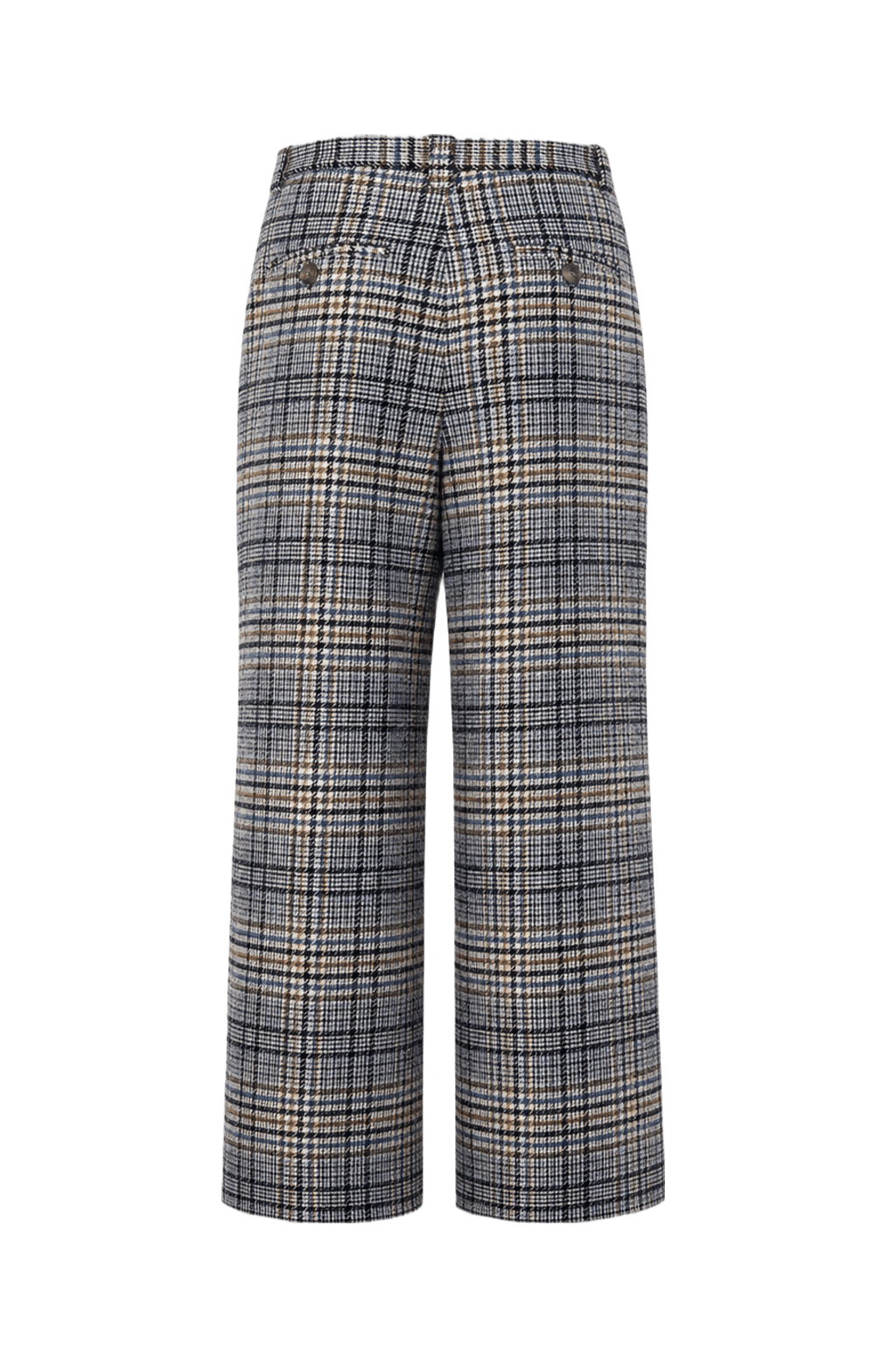1960s Navy Blue Wool Blend Trousers - Back View