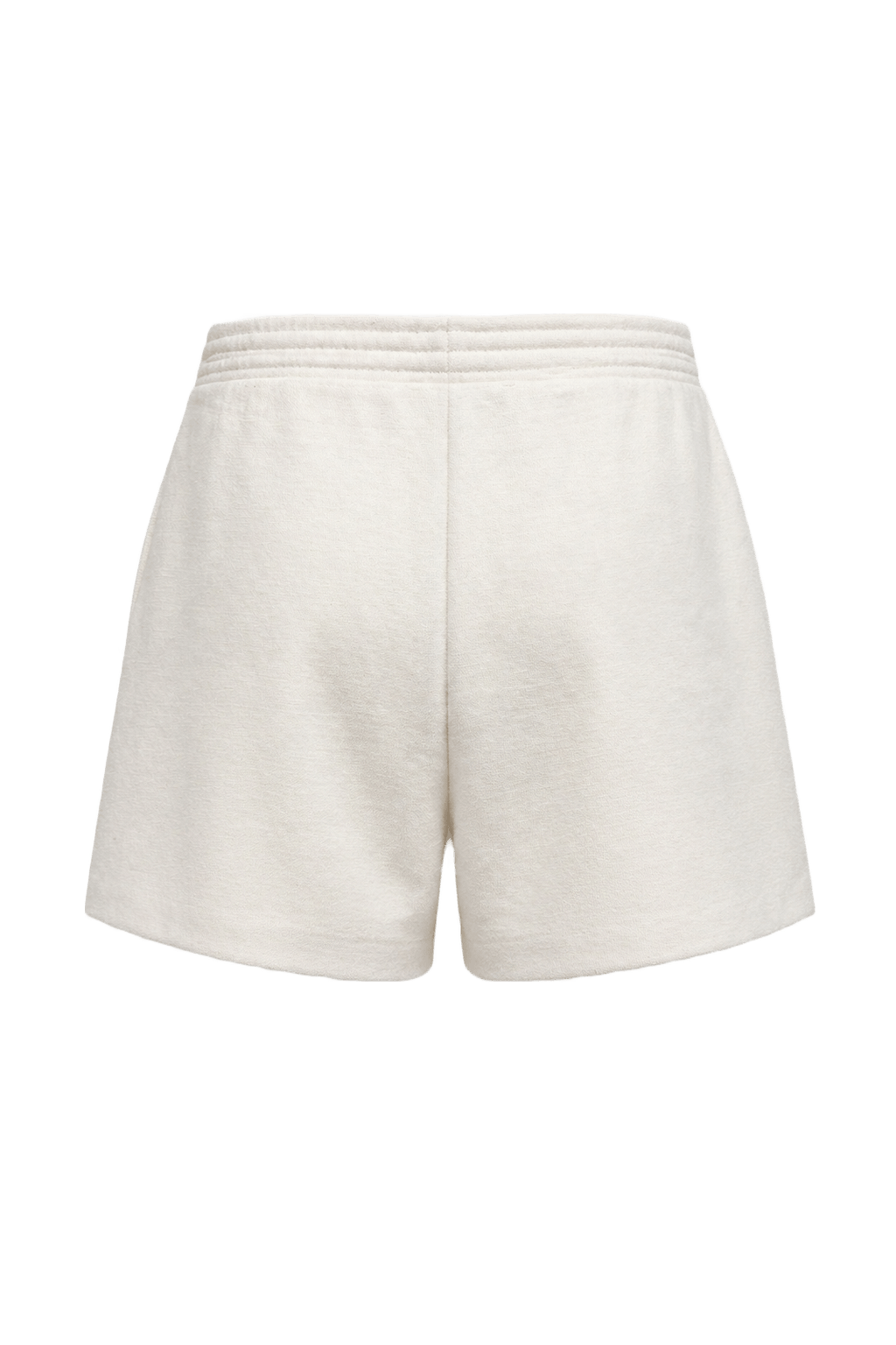 1980s Ivory White Cotton Blend Shorts - Back View