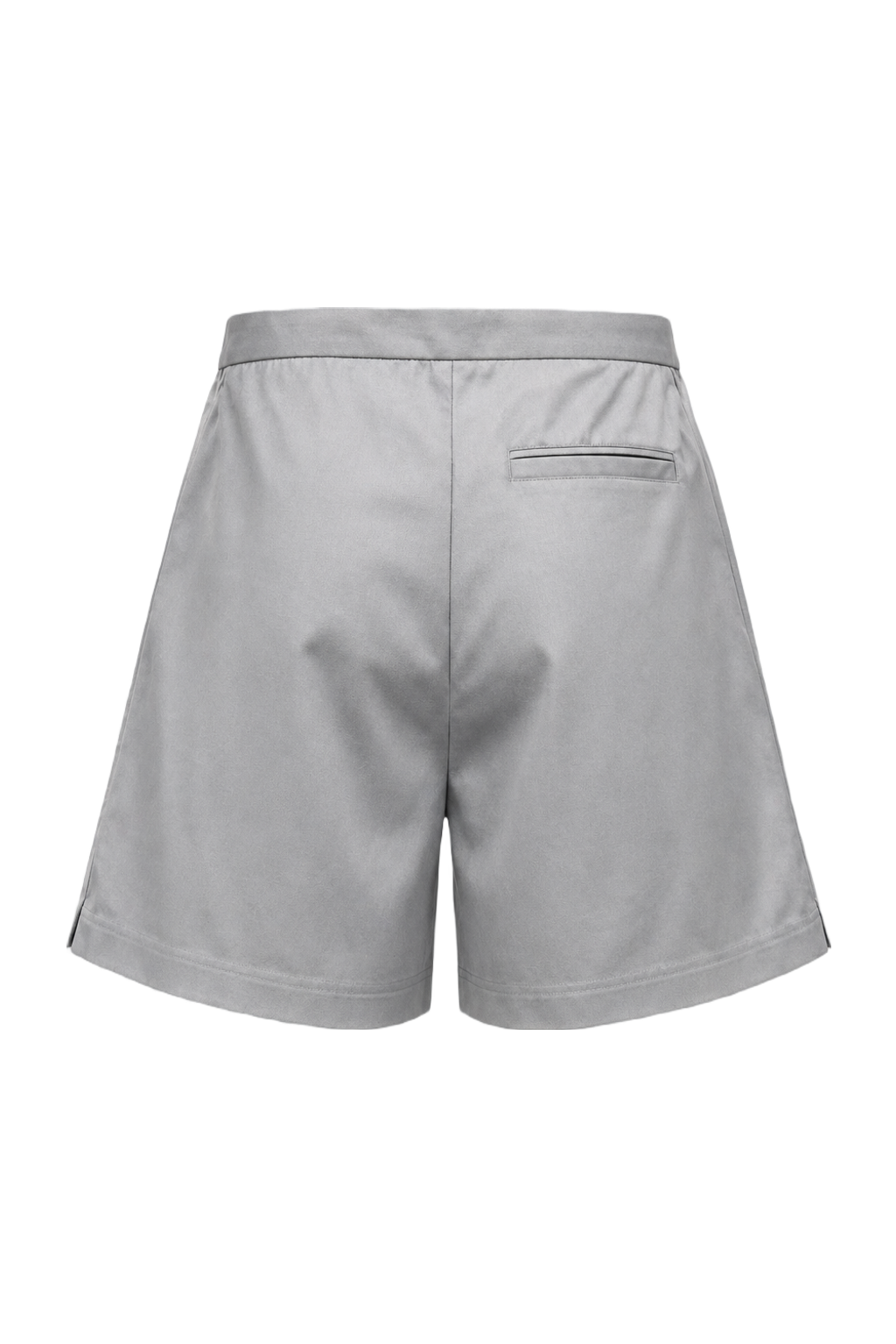 1980s Light Gray Cotton Blend Shorts - Back View