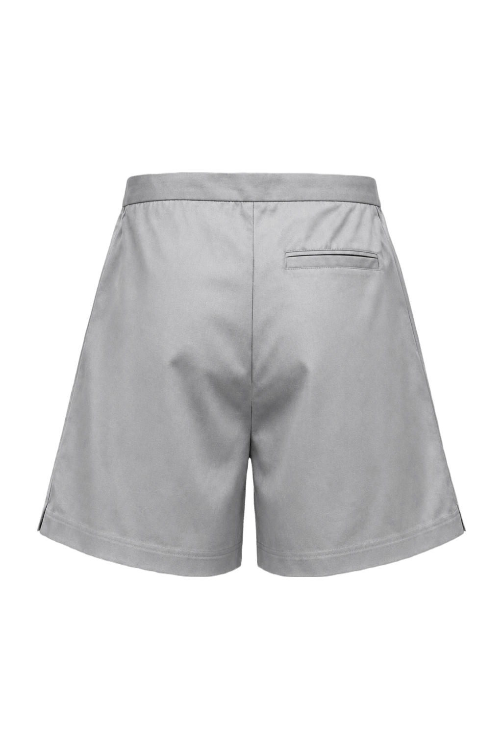1980s Light Gray Cotton Blend Shorts - Back View