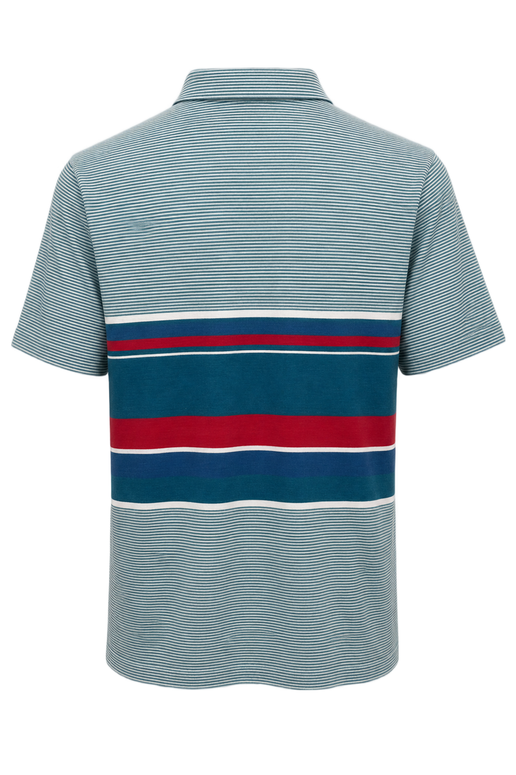 1980s Teal Cotton Polo - Back View