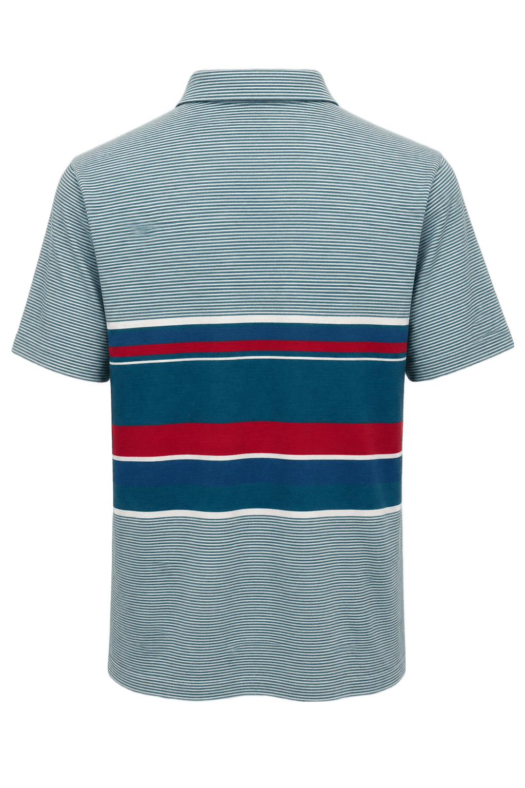 1980s Teal Cotton Polo - Back View