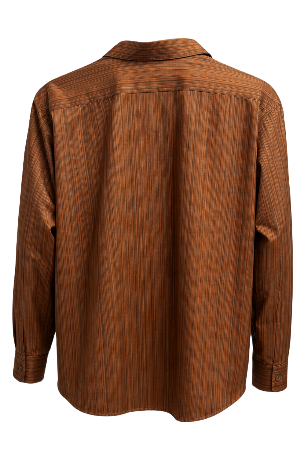 1970s Brown Cotton Shirt - Back View