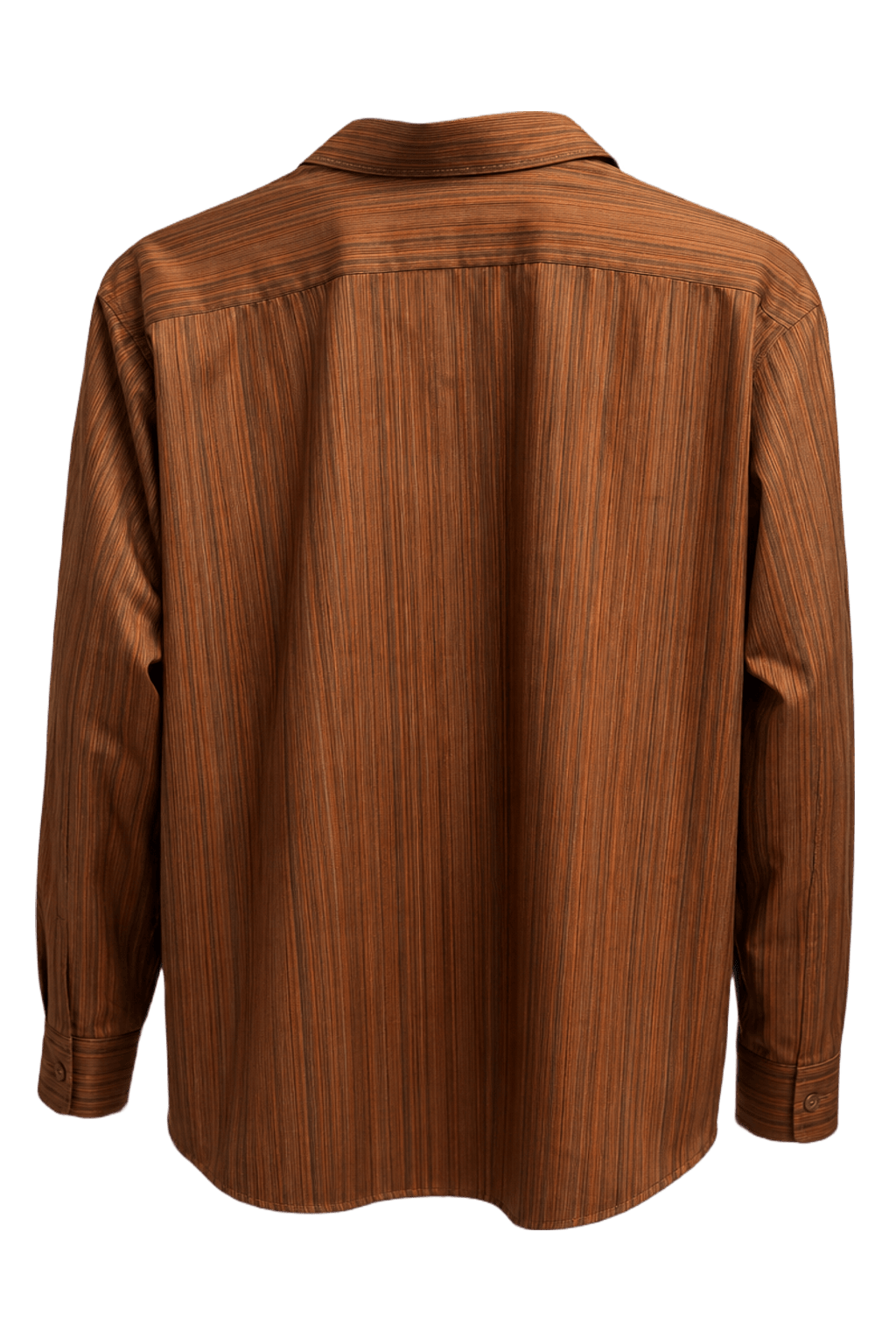 1970s Brown Cotton Shirt - Back View