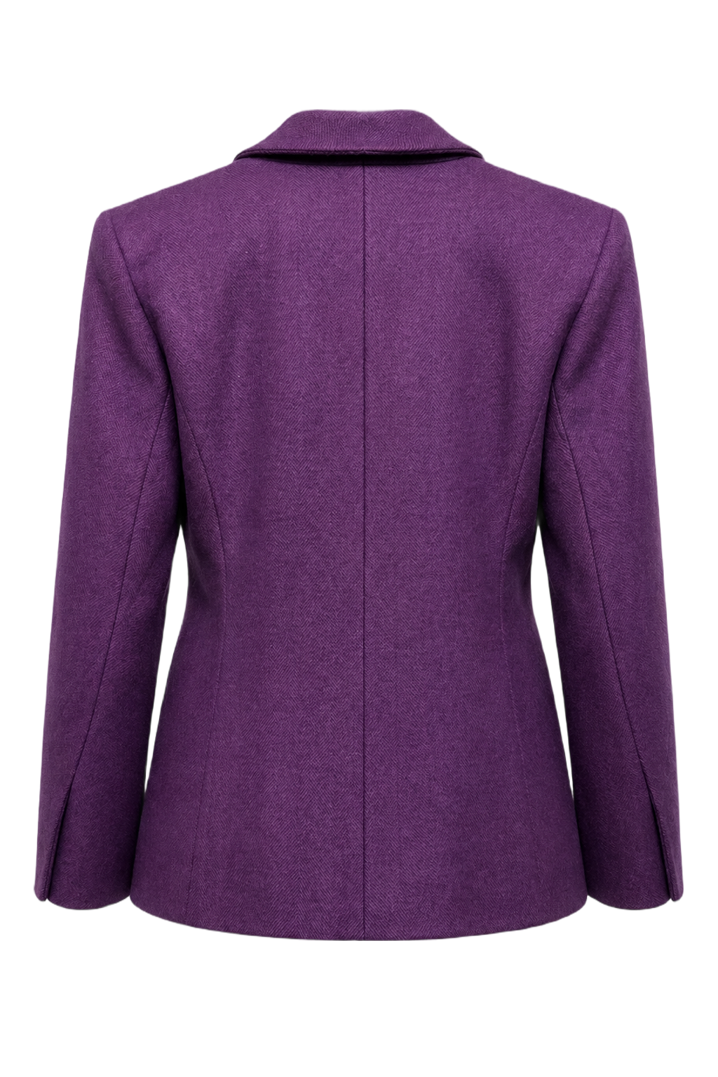 1980s Purple Wool Blazer - Back View