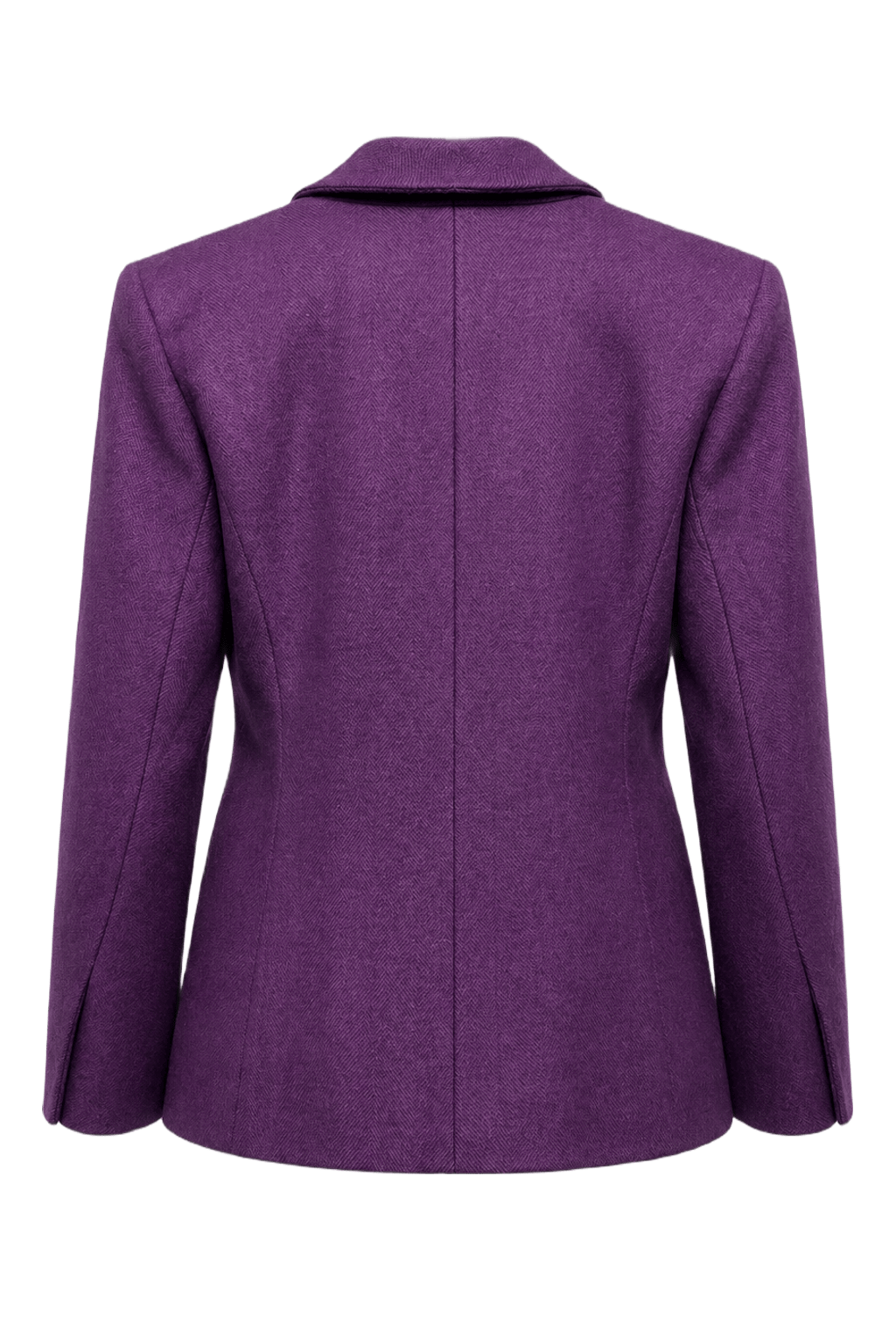 1980s Purple Wool Blazer - Back View