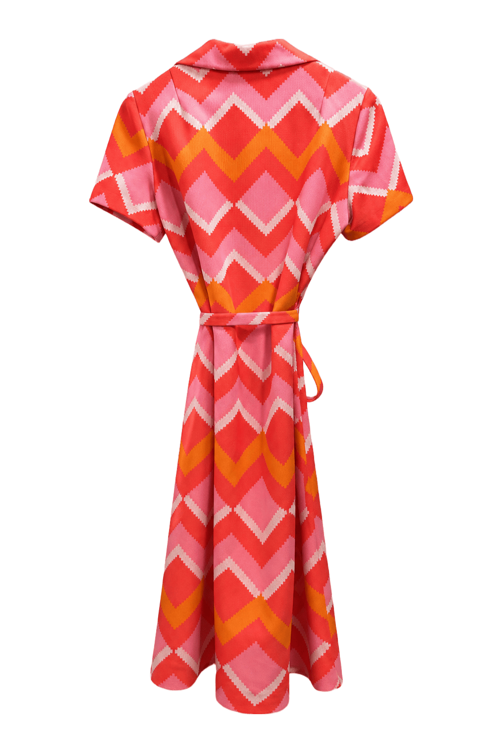 1960s Pink Polyester Dress - Back View