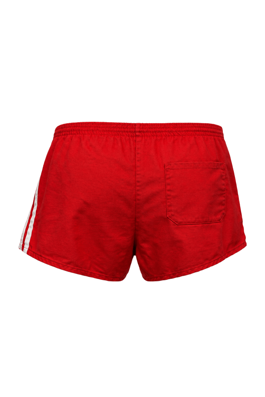 1980s Red Polyester Shorts - Back View