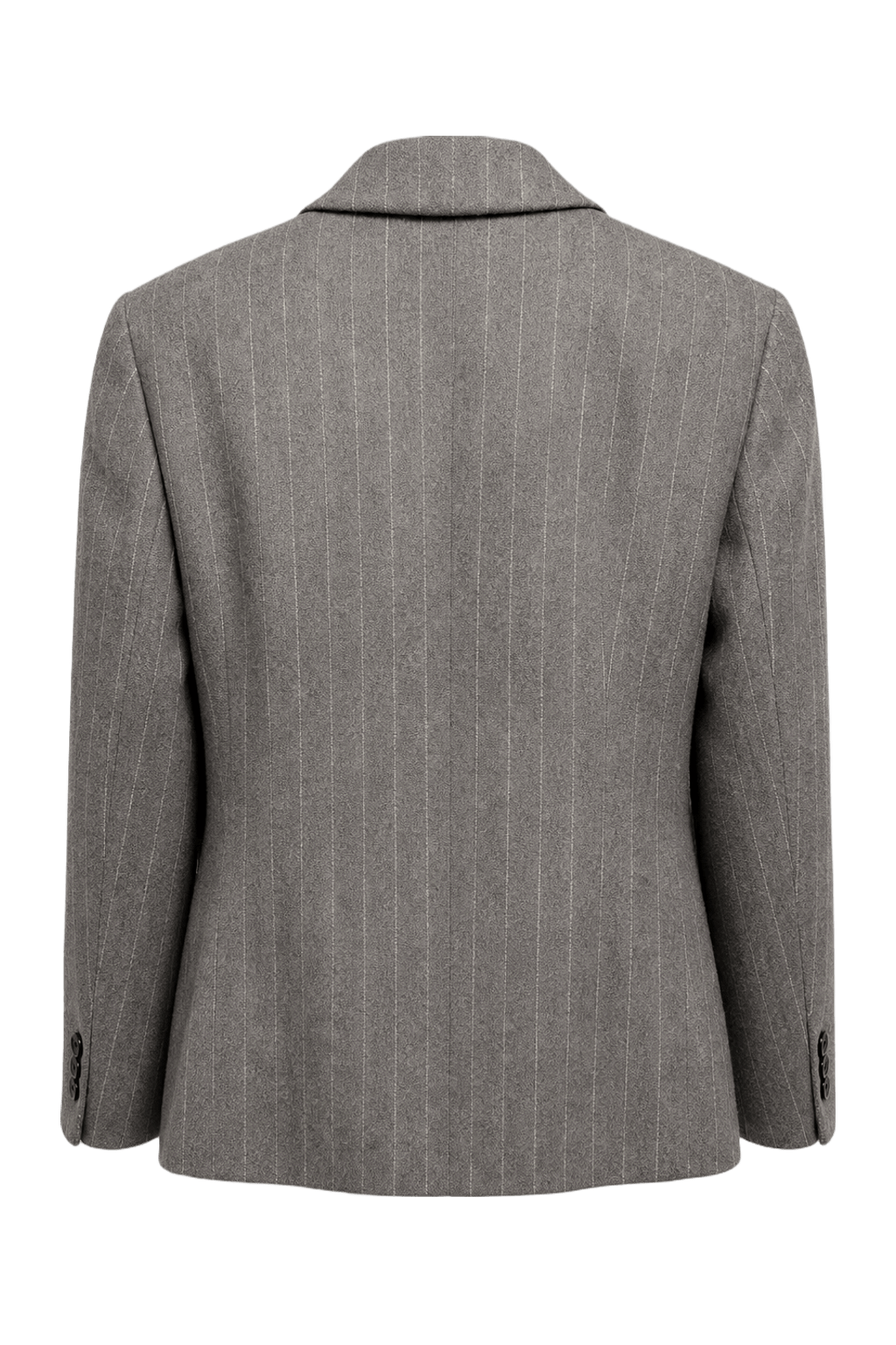1980s Grey Wool Blazer - Back View