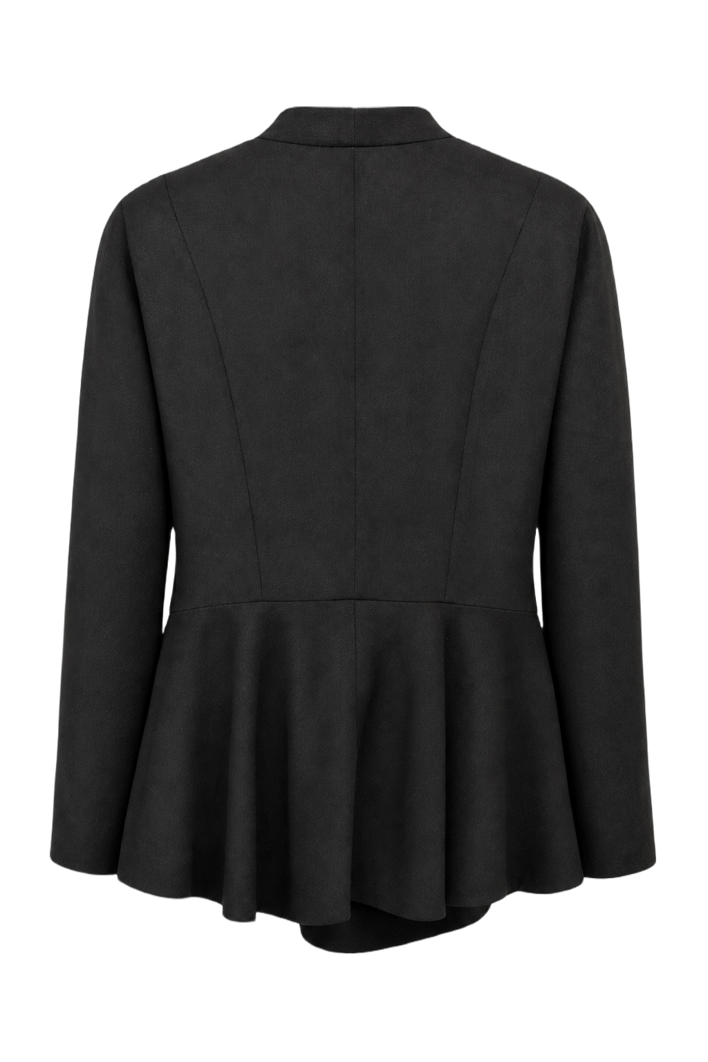 1990s Dark Grey Wool Blend Blazer - Back View