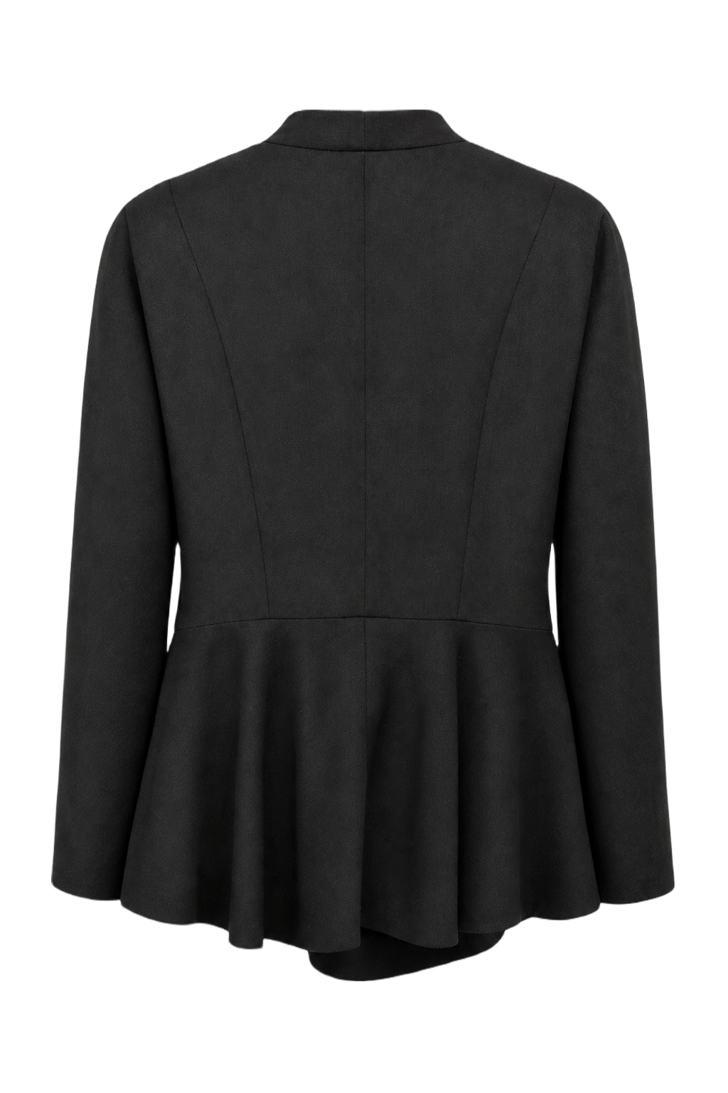 1990s Dark Grey Wool Blend Blazer - Back View